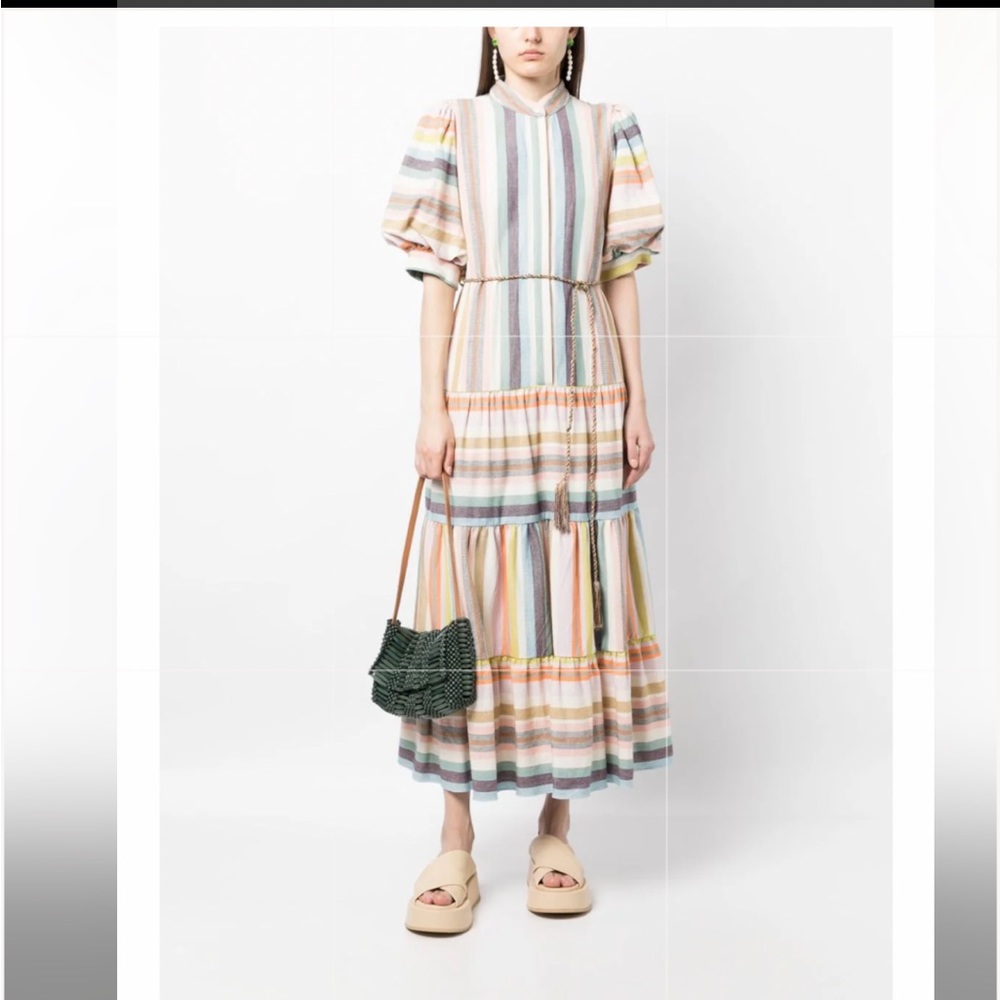 Alemais Josephine Tiered Midi Dress Size 0